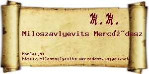 Miloszavlyevits Mercédesz névjegykártya